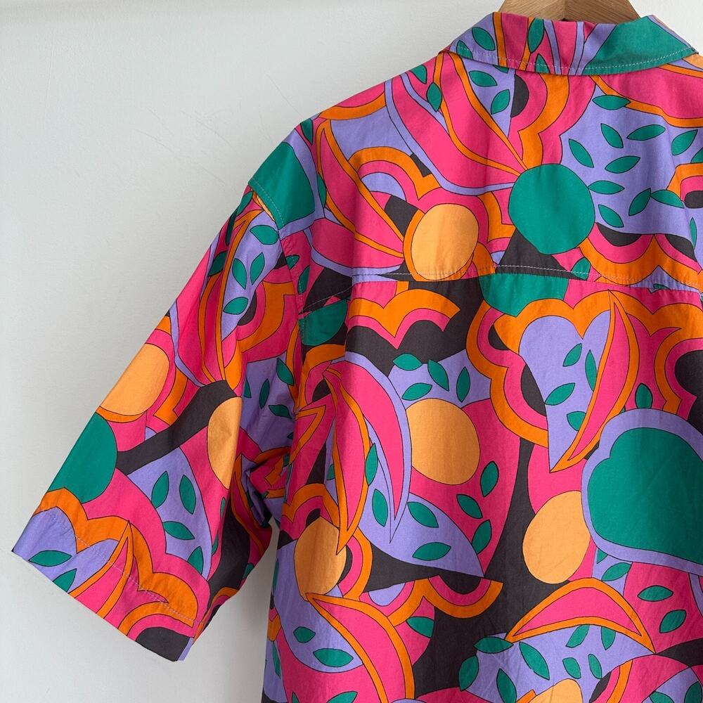 Isabel Marant Shirt Mens XL Psychedelic Disco Funk Groovy Pop Art Miami Vice - Picture 6 of 14